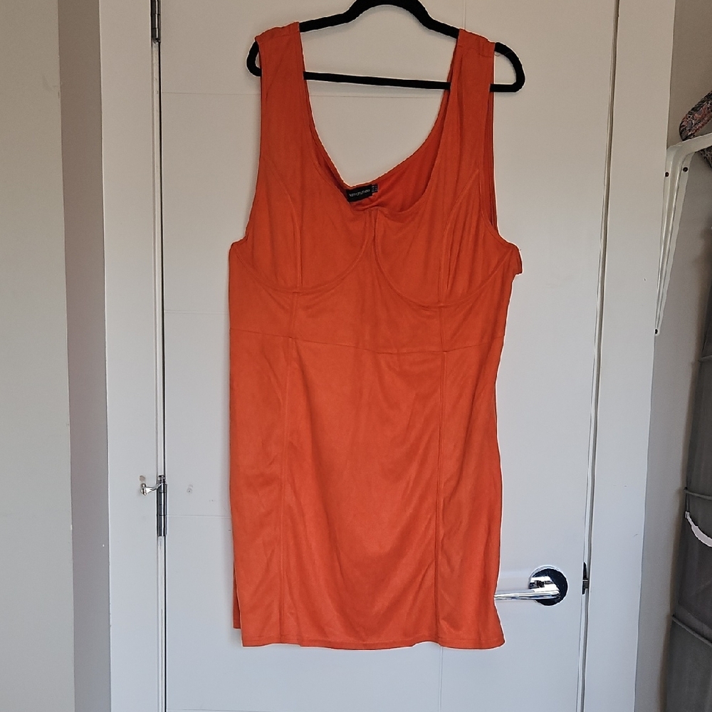 Pretty Liitle Thing Orange Sleeveless Dress